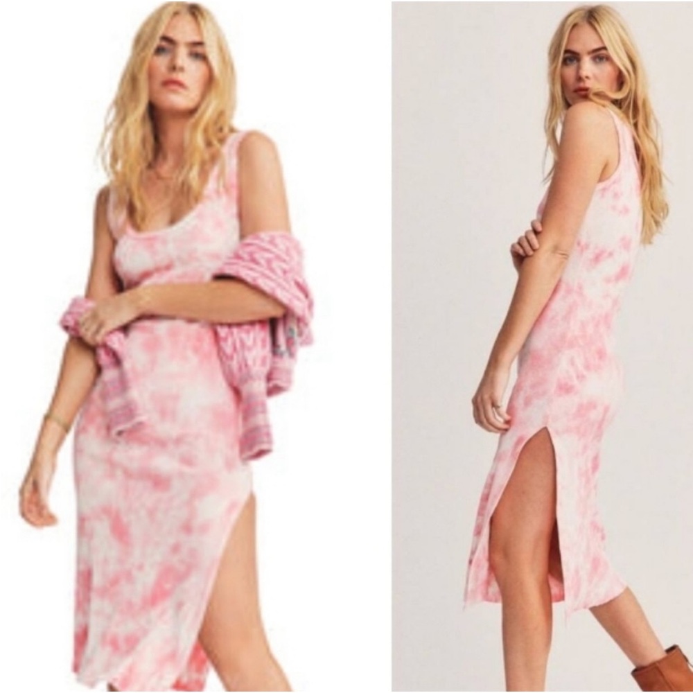 LoveShackFancy Citra Midi Cotton Dress M Pink Spring Summer Sundress